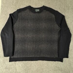 Vintage Woolrich Plaid Sweater Men's XL Crewneck Pullover Merino Wool Blend Knit